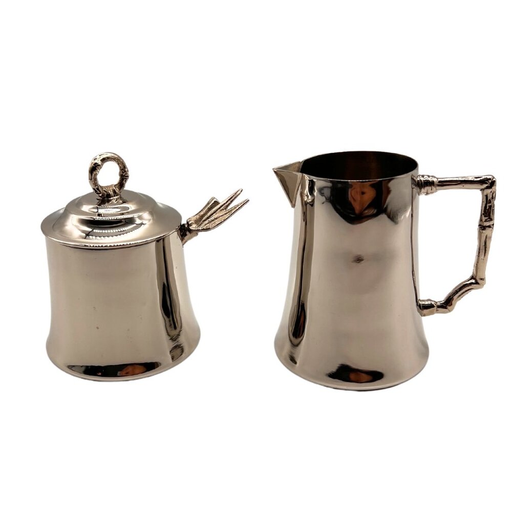 Michael Aram 4 Piece "Bamboo" Sugar and Creamer Set